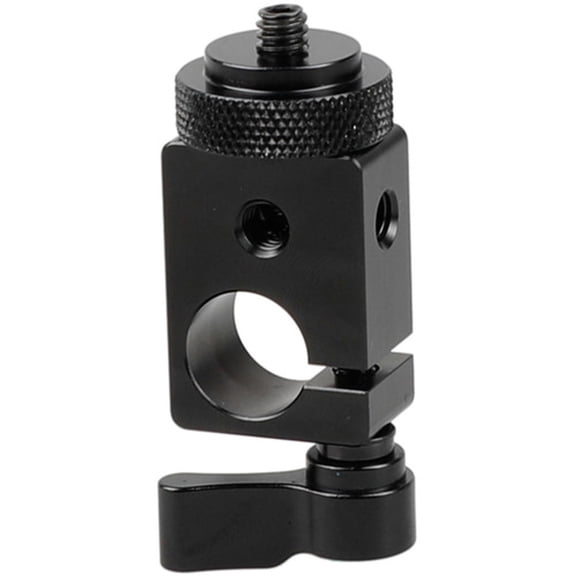 CAMVATE 15mm Single Rod Clamp with 1/4"-20 Screw Adapter, Black Lever