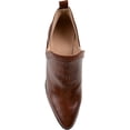 thumbnail image 4 of JOURNEE COLLECTION Womens Brown Snake V Cut Slits Back Pull Tab Cushioned Terri Almond Toe Block Heel Slip On Booties 10, 4 of 4