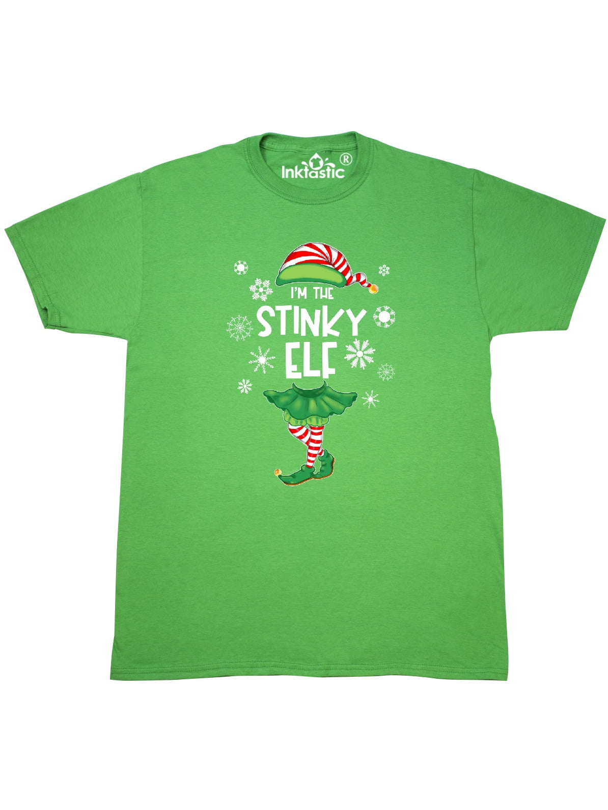 Inktastic Funny Christmas I M The Stinky Elf With Shoes And Hat Adult T Shirt Male Kelly Green Xxl Walmart Com