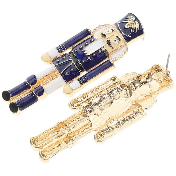 GARVALON Glossy Finish Nutcracker Earrings Shape 1 Pair 2.1x0.7x0.6in