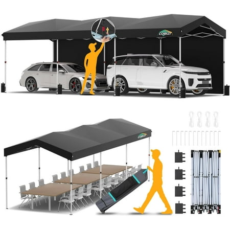 Cobizi 10-Foot by 30-Foot Pop-Up Carport
