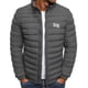 thumbnail image 1 of Puntoco Chaqueta De Algodón Informal Con Cuello Alto Y Capucha Y Bolsillo Con Cremallera Y Manga Larga Con Estampado De Letras De Invierno Para Hombre, 1 of 3