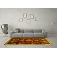 thumbnail image 3 of Ahgly Company Machine Washable Indoor Square Persian Yellow Traditional Area Rugs, 8' Square, 3 of 4