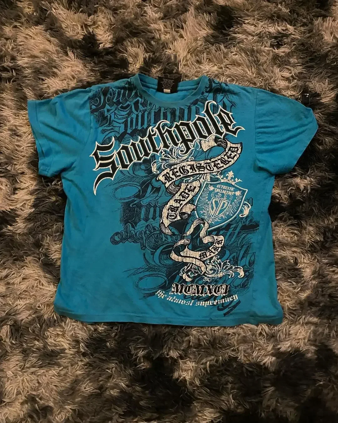 2000s High Street Shirts Y2K Mens Graphic Print Oversized T Shirt