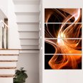 thumbnail image 1 of Orange 3d Shaped Fractal Design - Contemporary Abstract Wall Art, 1 of 3