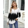 thumbnail image 3 of Zeagoo Womens Tops Dressy Casual Beach Vacation Clothes for Women Business Casual Long Shirts V Neck Tee Shirt Ladies Top and Blouses Ethnic Style, 3 of 7
