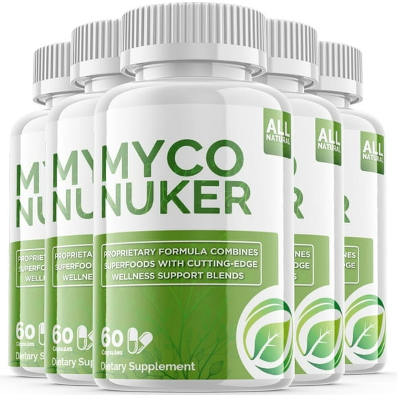 (5 Pack) Myco Nuker - Dietary Supplement for Joints, Focus, Memory, Clarity, Energy, Improved Sleep, Calm and Relax Mind - Advanced Formula for Overall Wellness - 300 Capsules
