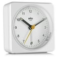 thumbnail image 2 of Braun Classic Analogue Alarm Clock with Snooze and Light, Quiet Quartz Sweeping Movement, Crescendo Beep Alarm in White, model BC03W., 2 of 10