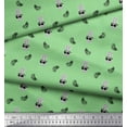 thumbnail image 3 of Soimoi Green Rayon Fabric Stripe & Pine Fruits Fabric Prints By Yard 42 Inch Wide, 3 of 3