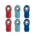 thumbnail image 4 of HIC Kitchen Multi-Purpose Magnetic Clips, Soft-Grip Handles, Set Of 6 (2 Each Turquoise, Red, And Navy), For Sealing Food Bags, Hanging Notes, And Organizing Home Or Office, 4 of 6