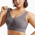 thumbnail image 4 of Dwellite Breathable Bras for Women Plus Size Soft Cool Liftup Bra No Underwire High Support Solid Color Underwear Light Gray L, 4 of 4
