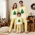 thumbnail image 7 of Zwiiyzr Family Christmas Pajamas Matching Sets for Dad Men Christmas Lattice Print Long Sleeved Jumpsuit Family Parent-Child Wear Beige-Dad, 7 of 7