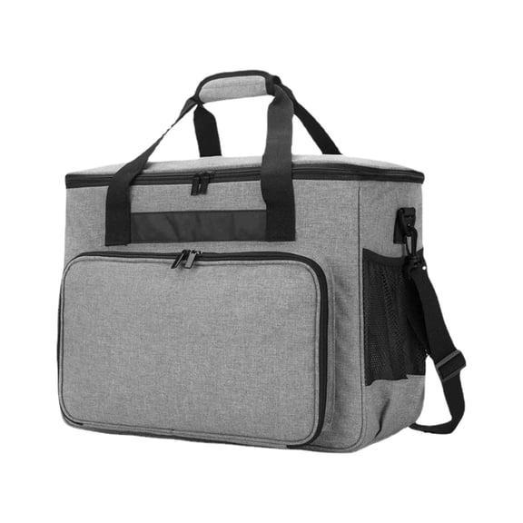 Large Capacity Sewing Kit Organizer Bag with Multiple Pockets, Waterproof Fabric, and Reinforced Handles for Crochet, Knitting, and Sewing Supplies,Gray