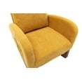 thumbnail image 6 of Rocking Chair,Mid-Century Modern Nursery Rocking Armchair ,Comfortable Fabric Rocker Padded Seat Wood Frame,Tufted Upholstered High Back Accent Chair for Home Living Room, Yellow, 6 of 7