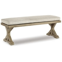 Signature Design by Ashley Casual Beachcroft Bench with Cushion Beige