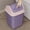 ZZ Purple, variant on Zhi Big Square Plastic Trash Can with Lid Odor Control Waste Bin Small Space Desk Side Bin for office and Bathroom Use