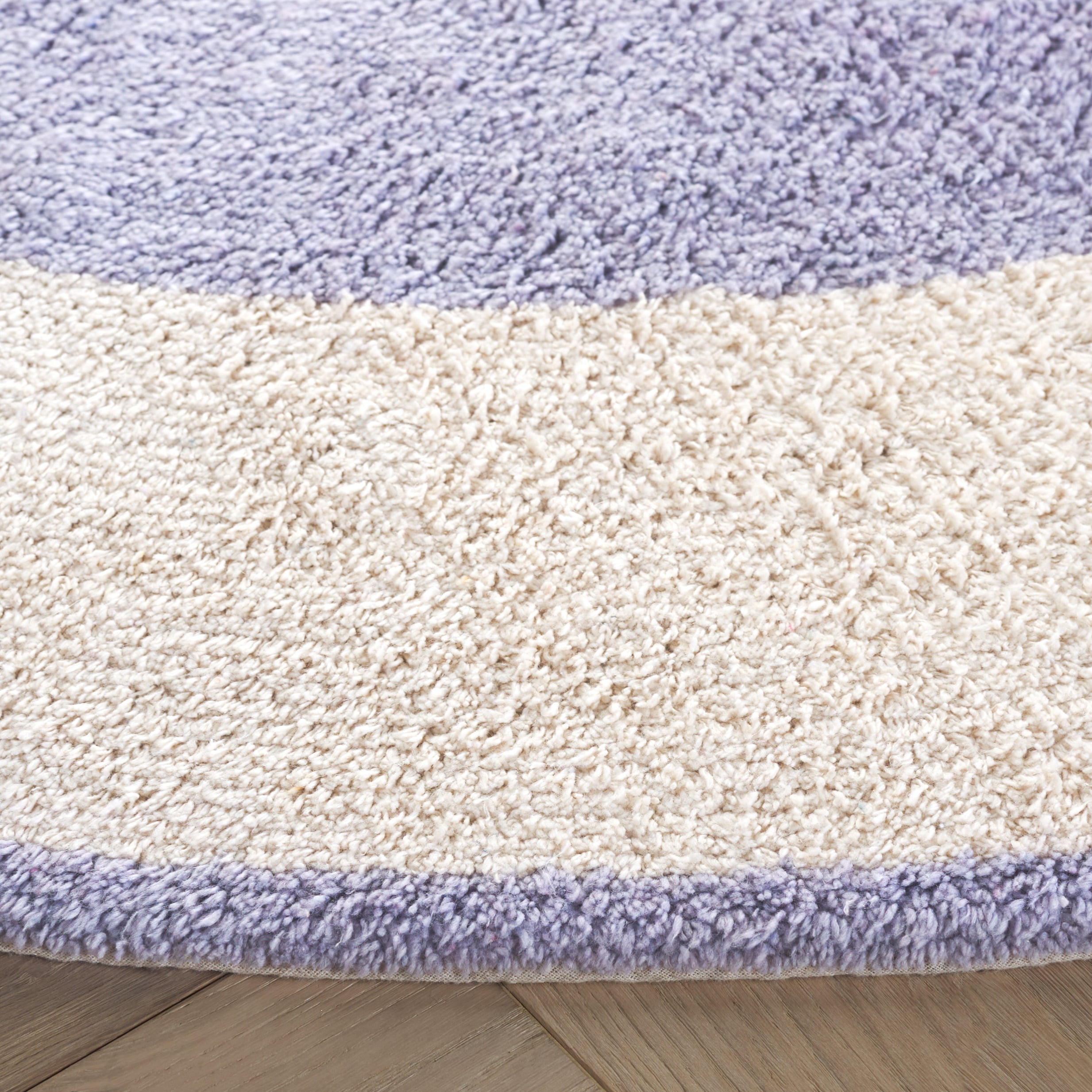 Safavieh Easy Care Anselmo Bordered Area Rug, Ivory/Lilac, 5' x 5' Round
