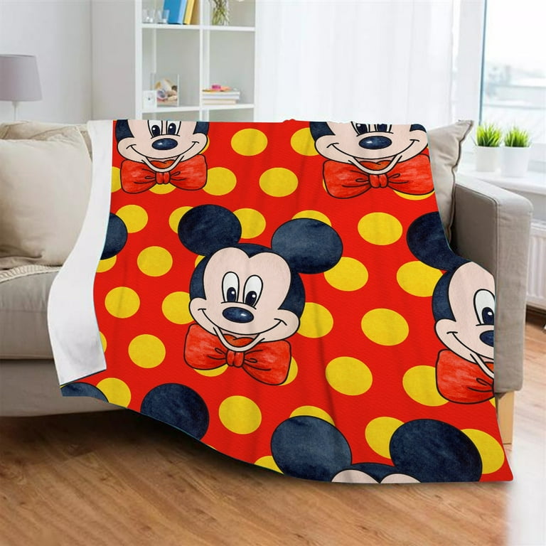 Cute Mickey Mouse Cartoon Fleece Blanket for Sofa Couch Bed Kids Throw Blankets Baby Kids Adults Walmart