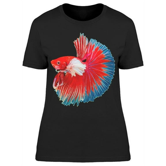 Betta Fish Broad Transparent Tip T-Shirt Women -Image by Shutterstock, Female Large