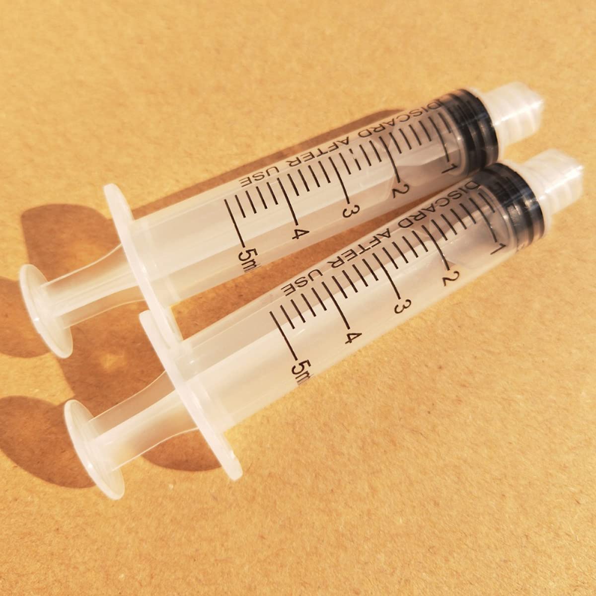 50 Pcs - 5ml Syringes with 14ga, 20ga,21ga, 23ga Blunt Tip Needles With Syringe Caps and Needle Caps for Refilling and Measuring Liquids, Oil or Glue Applicator