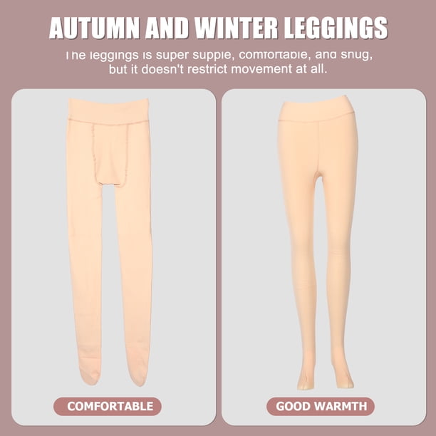 unbranded Leggings Beige De Para Mujer Con De Vellón Y Ajuste Confortable