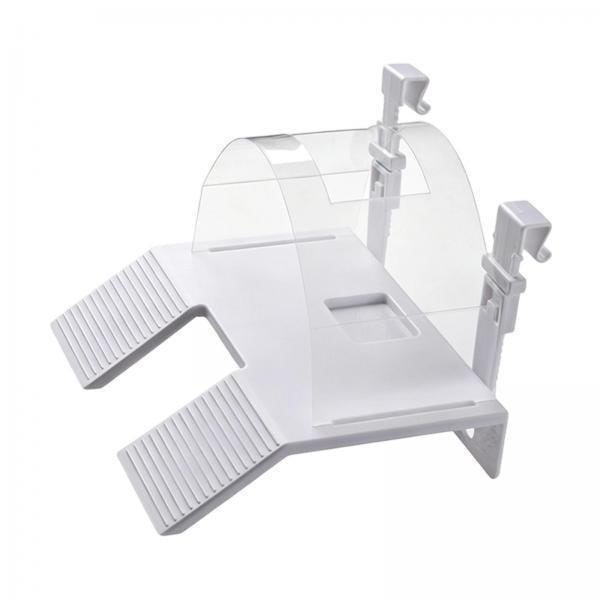 simhoa 2xTurtle Basking Platform Tank Accessories with Double Hooks Stable Heavy Duty Small White