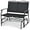 Black, variant on HLL 2-Person Patio Glider Bench, Outdoor Rocker Glider Loveseat Chair W/Heavy-Duty Steel Frame, Breathable Seat Fabric, Rocking Lounge Chair for Poolside, Garden, Backyard (Black)