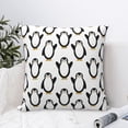 thumbnail image 4 of Pofeuu Lovely Penguin Print Double-sided plush pillowcase Square Throw Pillow Covers Pillows Cover for Living Room Bedroom Sofa Couch Cushion Cover（No pillow core）-18"x18", 4 of 7