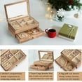 thumbnail image 3 of Jewelry Box Jewrlry Organizer, Wooden Jewelry Boxes for Women Jewelry Box for Girls, Gift Jewelry Box with Drawer and Mirror, 3 of 6