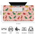 thumbnail image 5 of Long Mouse Pads for Desk,Pink Christmas Dinosaurs Pattern Desk Mats on Top Of Desks, Desk Mouse Pad Extra Large with 3mm Non-Slip Base and Stitched Edge for Gaming,Office,Work,Home 47.3"x23.6", 5 of 6