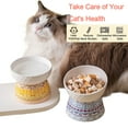 thumbnail image 6 of Raised Cat Food Bowls - Ceramic Tilted Cat Food and Water Bowl Set - Elevated Pet Feeding Bowls Stress Free for Kitten Elder Cats Small Dogs, Anti Vomiting, Neck Protection, 6 of 8