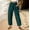 Green, variant on Juslio Linen Pants Women Elastic Waist with Pockets Linen High,Waist Casual Wide Leg Pants L