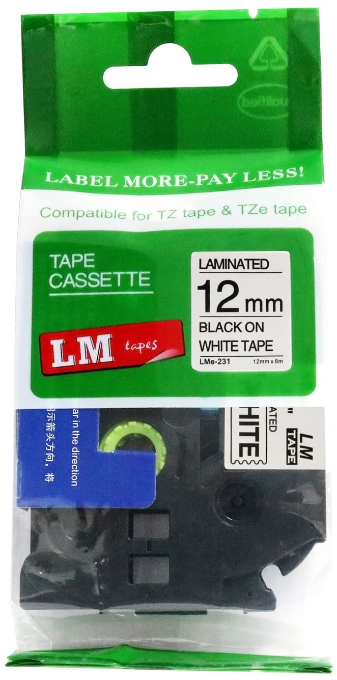 4PK 12mm TZ TZe 131 132 133 135 Label Tapes For Brother P-touch PT-D210 12mm 