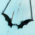 thumbnail image 3 of US 2 Pcs Black Silver Gothic Bat Wing Pendant Necklace Halloween Holiday Gift, 3 of 5