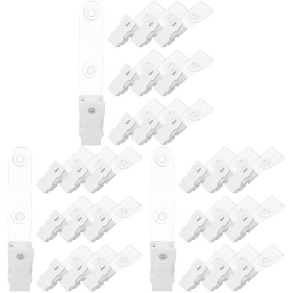 30 Pcs Flag Bracket Holders Garden Stoppers Mailbox Clip Windproof White Pvc