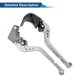 thumbnail image 5 of Palancas de freno y embrague largas Unique Bargains para SUZUKI GSXR1000 2005-2006, ajustables en 6 posiciones, palanca de freno de motocicleta de aleación de aluminio tono plateado, 1 par, 5 of 7