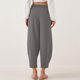 thumbnail image 3 of Pantalones palazzo holgados de pierna ancha para mujer - Cintura con cordón, bolsillos funcionales, 3 of 6