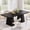Black, variant on Finmind 63" Dining Table for 6, Farmhouse Wood Table Kitchen Table with Double Pedestal, Rectangular Dinner Table Kitchen & Dining Room Furniture, Grey
