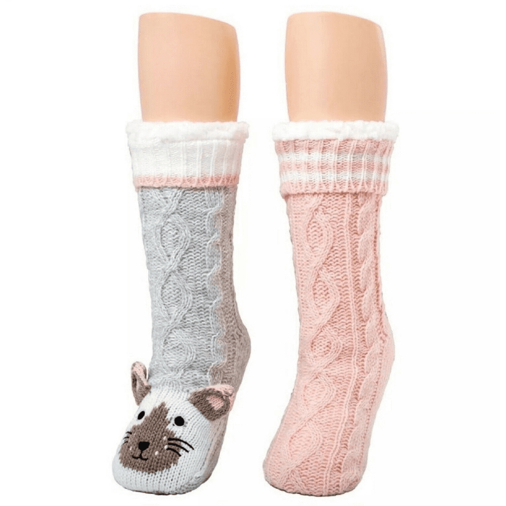 NOBO Soft Knit Animal Slipper Socks