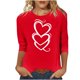 thumbnail image 3 of TaTaai Women's A 3/4 Sleeve Christmas Printed Round-neck Top Gift, 3 of 6