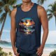 thumbnail image 3 of Casual Tops de Verano de la Moda de los Hombres sin Mangas Impreso Cuello Redondo, Camisa Ligera Y Cómoda para Diario, 3 of 5