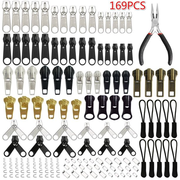 169/84PCS Zipper Shaver Head Zipper Repair Kit Universal Instant Spare