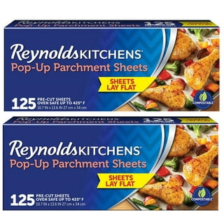REYNOLDS KITCHENS POP-UP PARCHMENT PAPER 125 PRE-CUT SHEETS, 13 x 10 (125  ct)