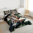 thumbnail image 3 of Feelyou 3D Wildlife Duck Full Size Comforter Sets, Green Camo Abstract Bedding Sets, 3pcs, 3 of 8