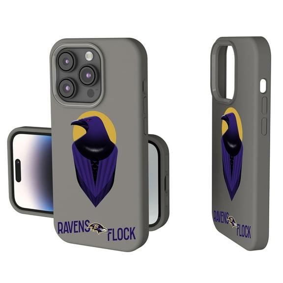 Keyscaper Gray Baltimore Ravens 2024 Illustrated Limited Edition Soft Touch iPhone Case