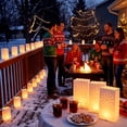 thumbnail image 4 of 10 Pack Hollow Paper Luminaria Bags 10x6 Inch, Christmas Thanksgiving Halloween Cutout Candle Bags for Pathway Yard Walkway Holiday Wedding Decor, 4 of 6