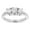 White, variant on 14K Three Stone Natural 1 Ctw Diamonds Past Present Future Engagement Ring (Rose Gold Size 6.5)
