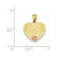 thumbnail image 3 of 14k Gold Two-tone BIG SISTER Heart Pendant Charm, 3 of 3