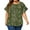 1# Green, variant on LANREMON Summer Short Sleeve Blouses for Women Plus Size Tops Casual Crew Neck Loose Tunic Tops Oversized T Shirts Size 5XL