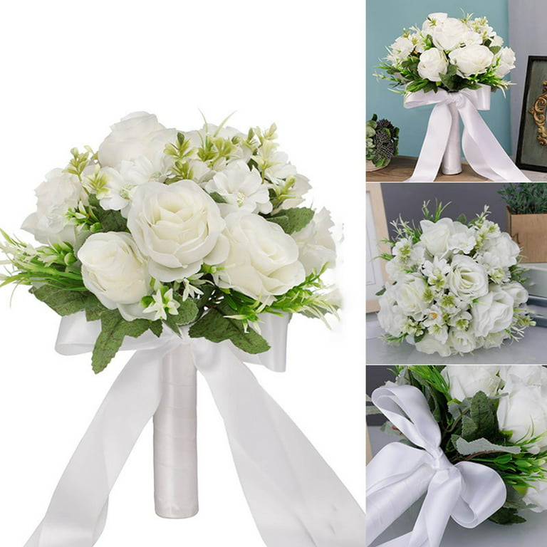 Mauve Dusty Rose Faux Foam Bridal Wedding Bouquet Accessories